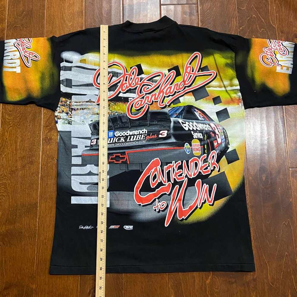 Chase Authentics Vtg Dale Earnhardt Tough Competitor AOP T-Shirt NWOT Size XL - Picture 9 of 9